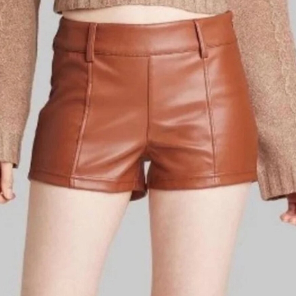 Wild Fable Women's Tan Leather Shorts